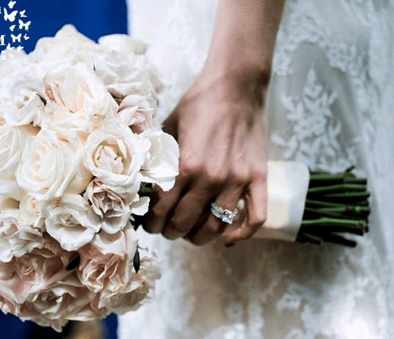 Bridal bouquet with elegant roses